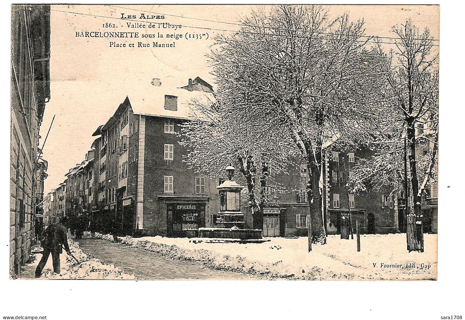 04 BARCELONNETTE, Place Et Rue Manuel. 2 SCAN. - Barcelonnette