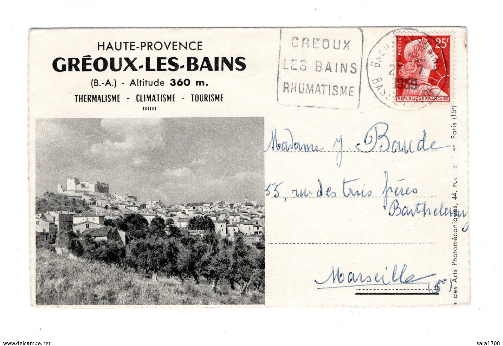 04 GRÉOUX LES BAINS, Carte Lettre. 4 SCAN  - Gréoux-les-Bains
