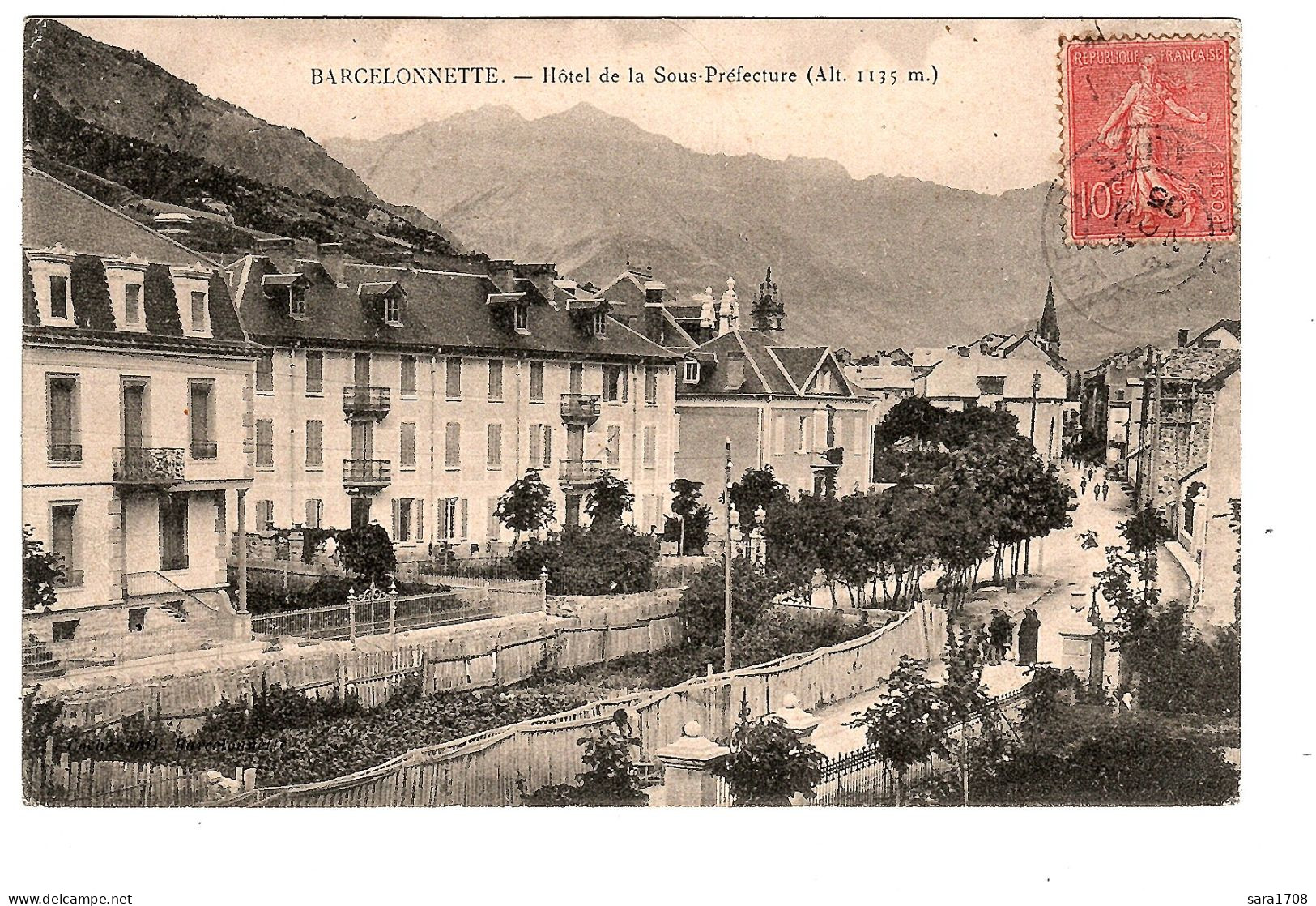 04 BARCELONNETTE, Hôtel De La Sous Préfecture. COCHE éditeur. 2 SCAN. - Barcelonnette