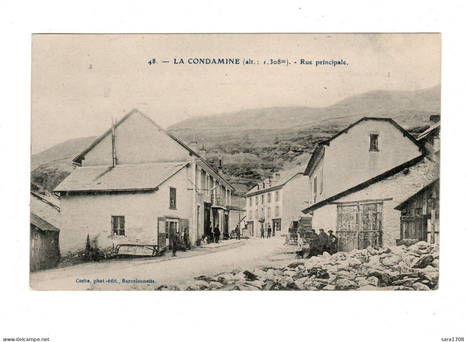 04 Vallée De L'UBAYE, LA CONDAMINE, Rue Principale. éditeur COCHE N°48. - Other & Unclassified