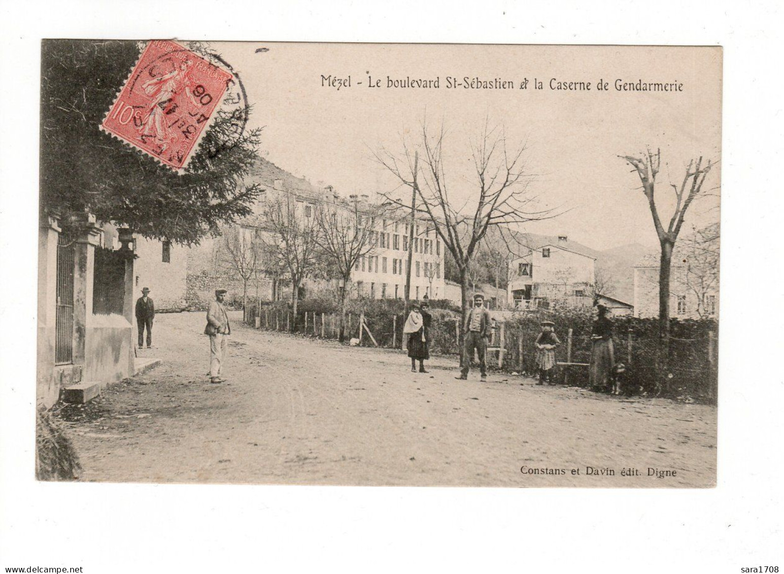 04 MEZEL, Le Boulevard St Sébastien Et La Gendarmerie.  - Other & Unclassified