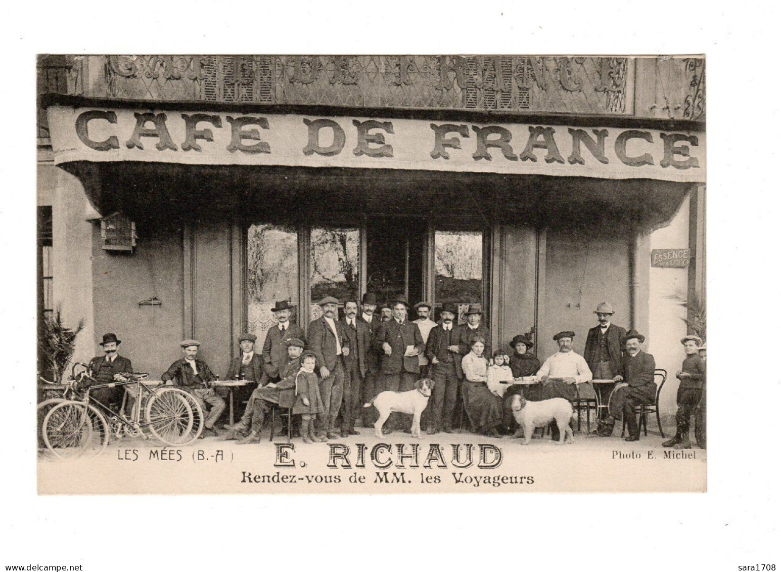 04 LES MÉES, Café De FRANCE Propriétaire E. RICHAUD. Rendez Vous De MM Les Voyageurs.  - Other & Unclassified