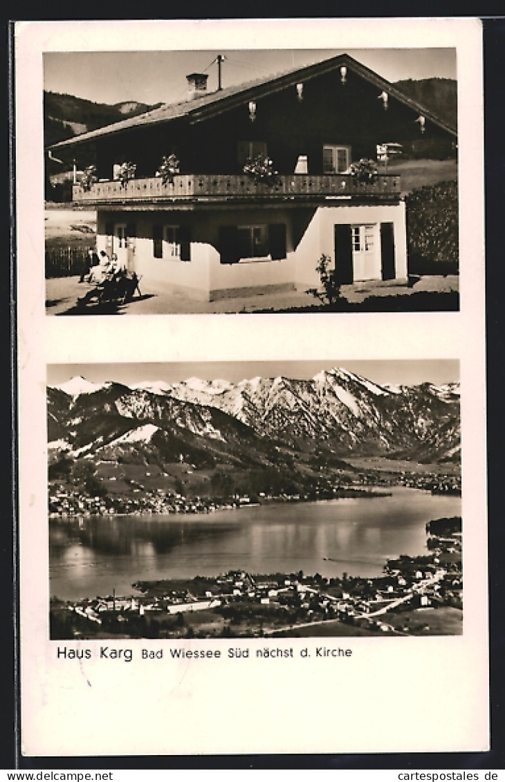 AK Bad Wiessee, Hotel-Haus Karg, Panorama  - Bad Wiessee