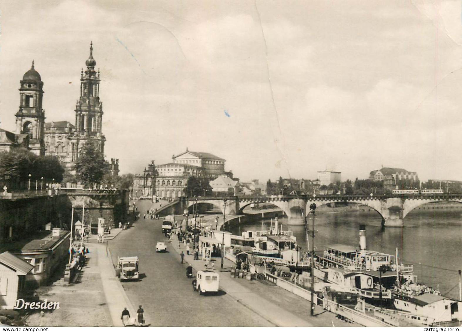 Navigation Sailing Vessels & Boats Themed Postcard Dresden River Cruise - Velieri