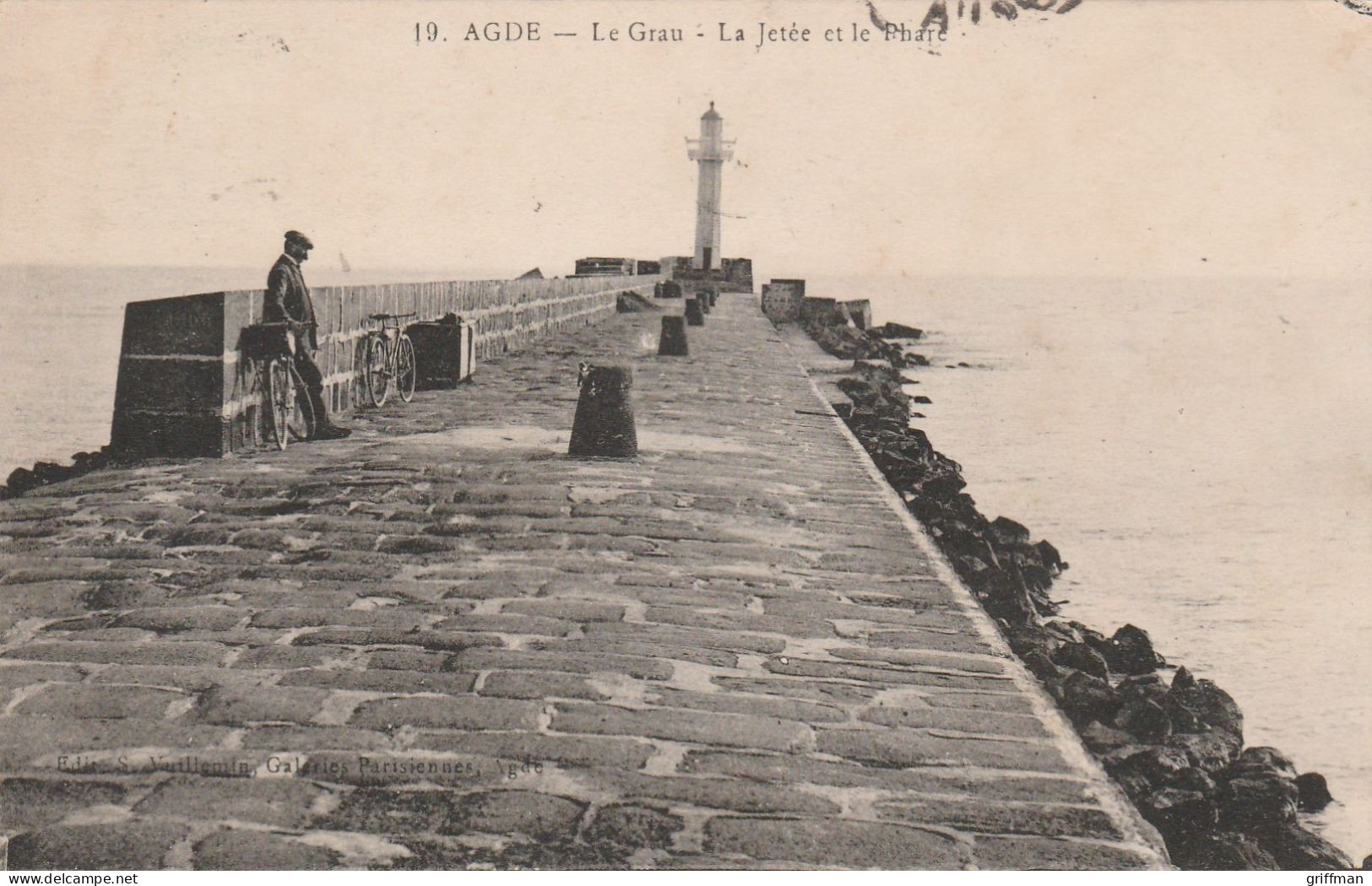 AGDE LE GRAU LA JETEE ET LE PHARE 1921 TBE - Agde