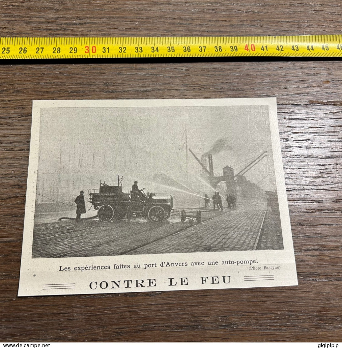 1908 PATI Expériences Faites Au Port D'Anvers Avec Une Auto-pompe. CONTRE LE FEU - Collezioni