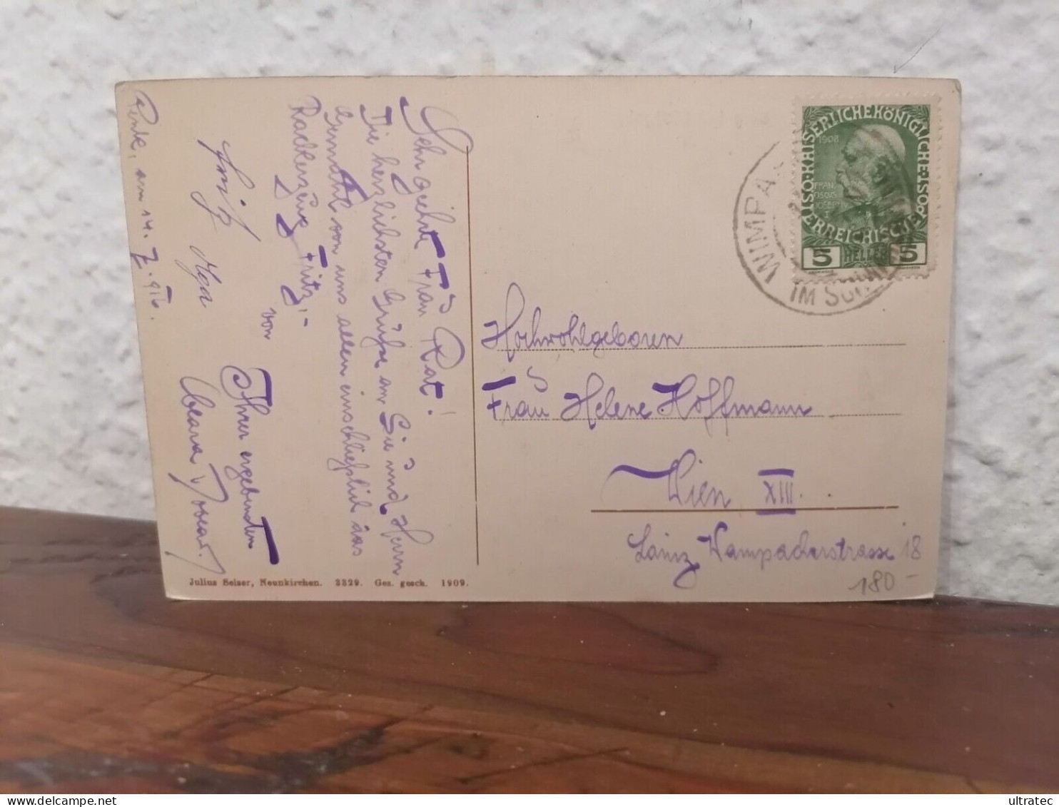 AK "SCHLOSS KRANICHBERG BEI GLOGGNITZ NÖ 1915" SCHÖNE ALTE POSTKARTE VINTAGE ANTIK ANSICHTSKARTE  TOP ZEITDOKUMENT - Raxgebiet