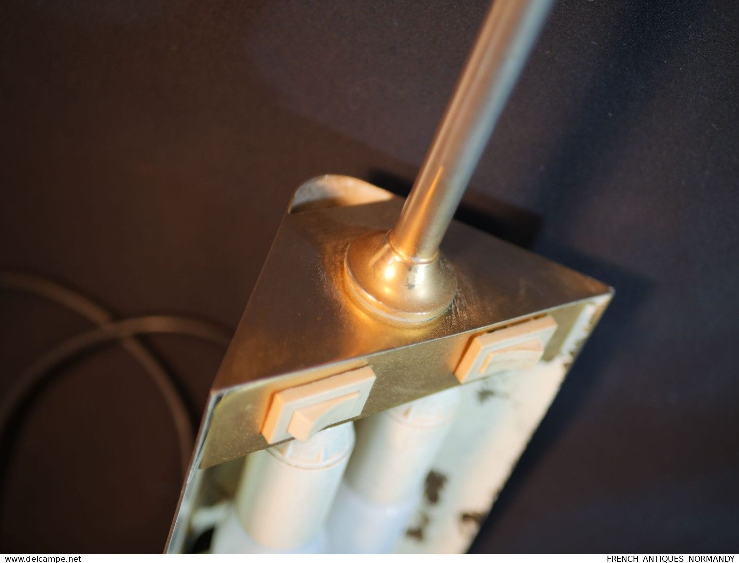 Lampe de table de bureau liseuse en acier chromé designer Roger Nathan - années 70 ref BX24LIA002