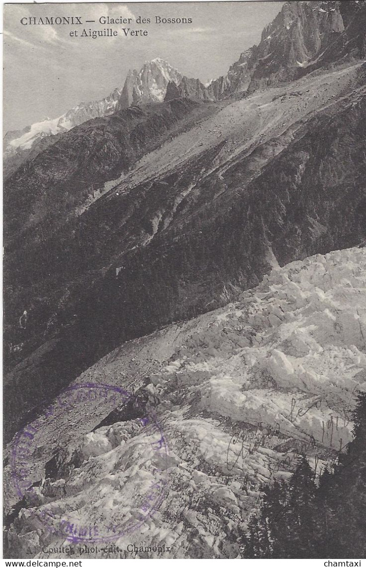 74 LES BOSSONS GLACIER DES BOSSONS AIGUILLE VERTE VALLEE DE CHAMONIX MONT BLANC Editeur: COUTTET Auguste - Chamonix-Mont-Blanc