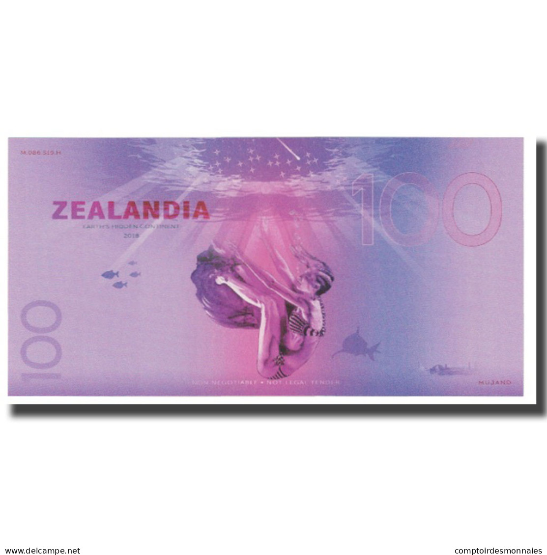 Billet, Australie, 100 Dollars, 2018, ZEALANDIA TASMANTIS LORD HOWE ISLAND, NEUF - Vals En Specimen