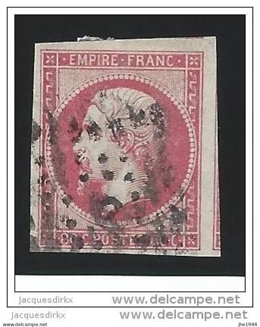 France N° 17B Prince Louis-Napoléon 80 C Rose - 1853-1860 Napoléon III