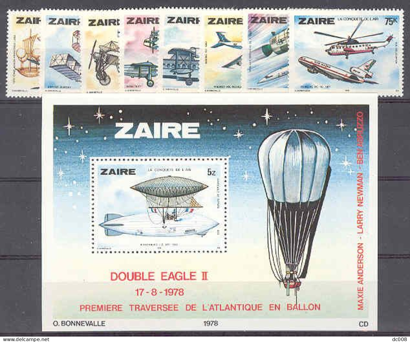 Luchtvaart-Aviation COB 941/48+BL30 MNH - Unused Stamps