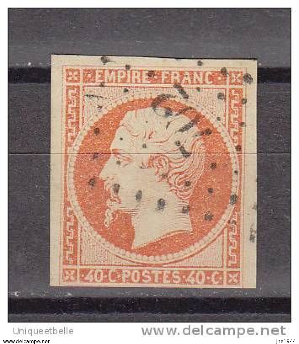 France N° 16 Prince Louis-Napoléon 40 C Orange - 1853-1860 Napoleon III