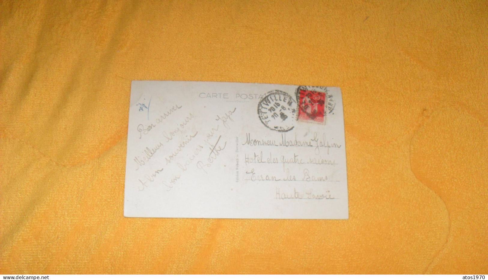CARTE POSTALE ANCIENNE CIRCULEE DATE ?../ DETTWILLER.- LES ECOLES ANCIEN CHATEAU..CACHETS + TIMBRE - Sonstige & Ohne Zuordnung