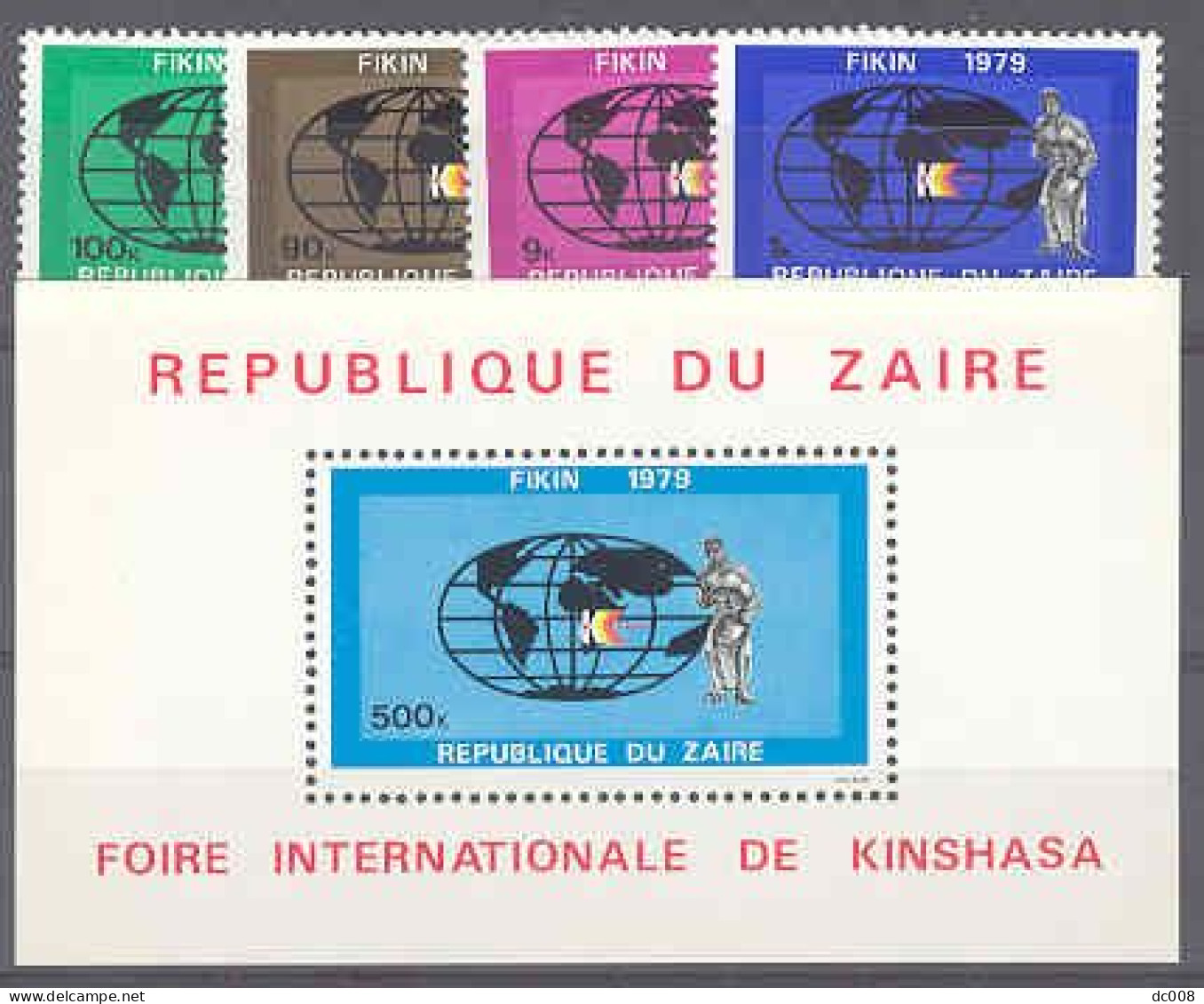 Jaarbeurs Kinshasa-Foire De Kinshasa COB 985/88+BL35 MNH - Ungebraucht