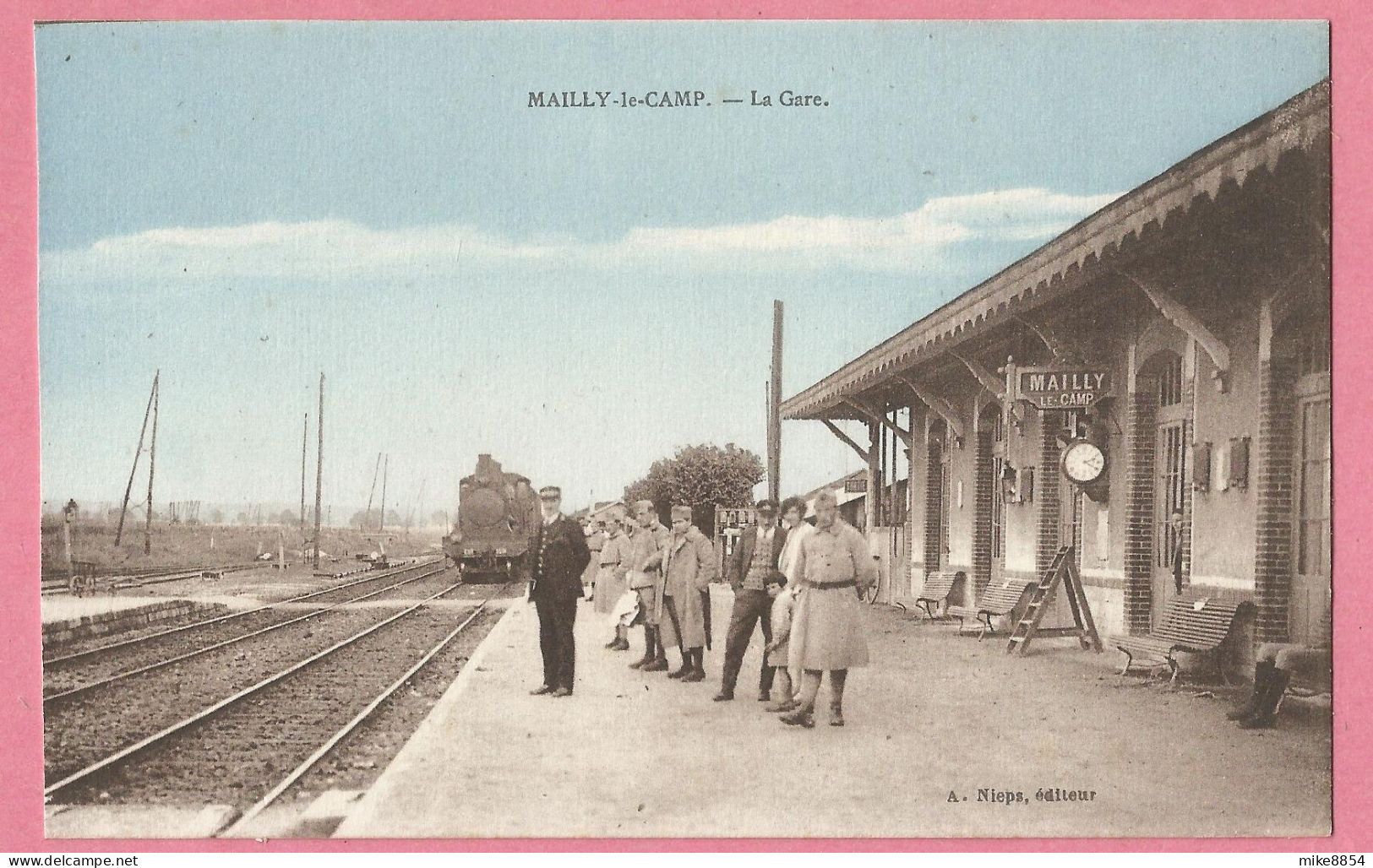 SAS0642  CPA  MAILLY-LE-CAMP (Aube)  La Gare  +++++ - Mailly-le-Camp