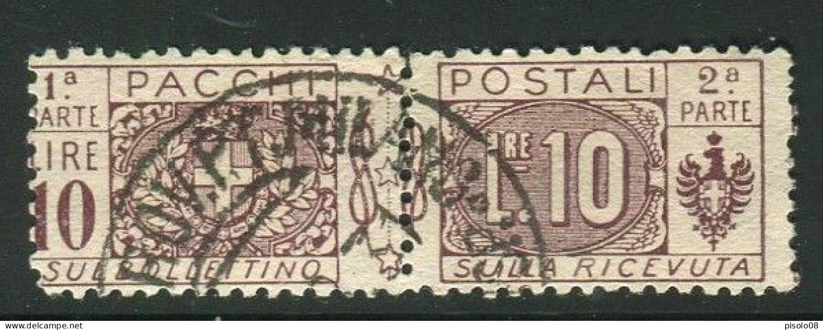 REGNO 1914-22 PACCHI POSTALI 10 C.USATO - Pacchi Postali