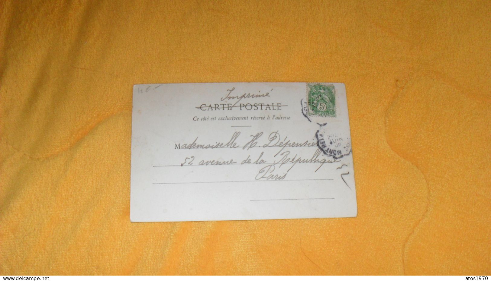 CARTE POSTALE ANCIENNE CIRCULEE DE 1905../ AIX LES BAINS.- PLATEAU DU REVARD ET LE MONT BLANC...CACHETS + TIMBRE - Aix Les Bains