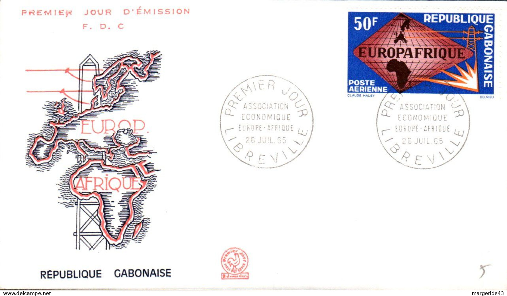 GABON FDC 1965 EUROPAFRIQUE - Gabun (1960-...)