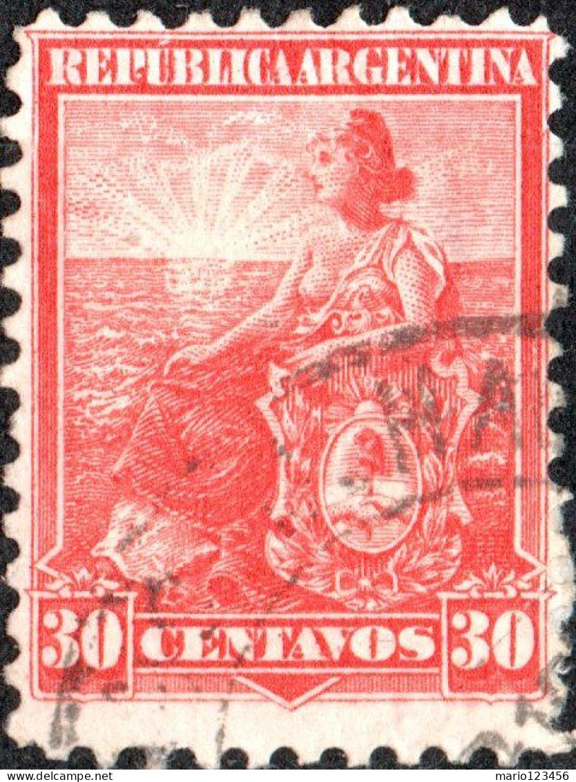 ARGENTINA, SIMBOLI REPUBBLICA, 1901, USATI Mi:AR 114b, Scott:AR 137, Yt:AR 125a (0,70) - Gebruikt
