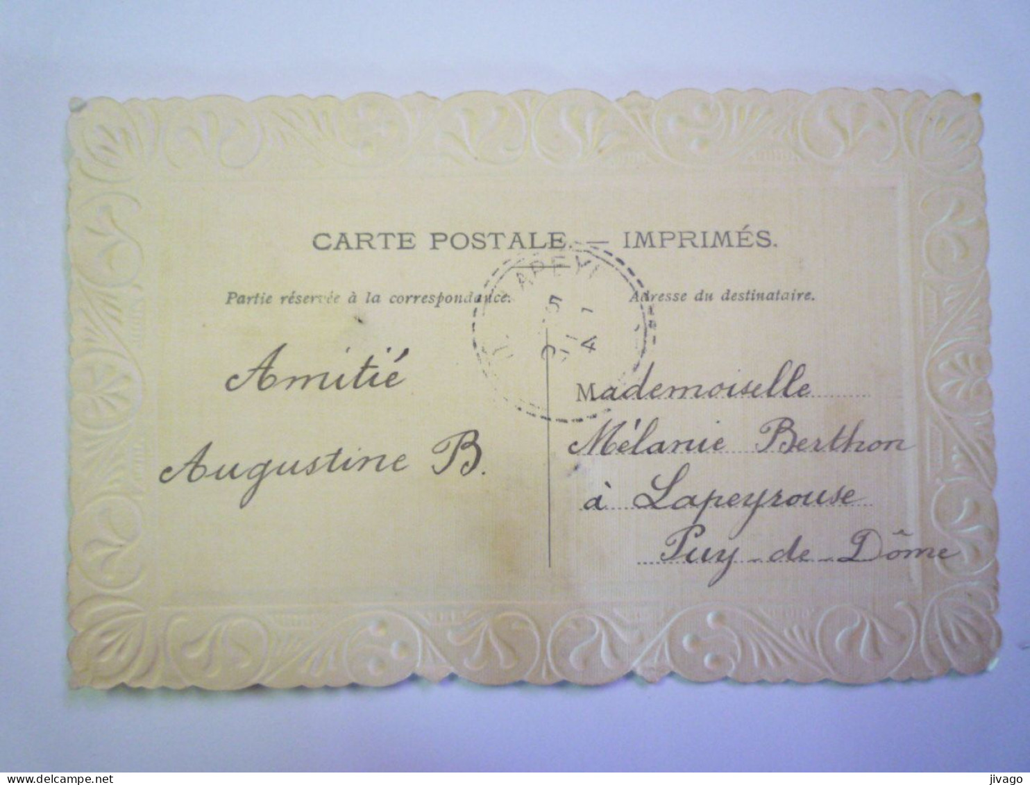 2024 - 1607  JOLIE CARTE FANTAISIE  Avec AJOUTS   1907   XXX - Cartoline Con Meccanismi