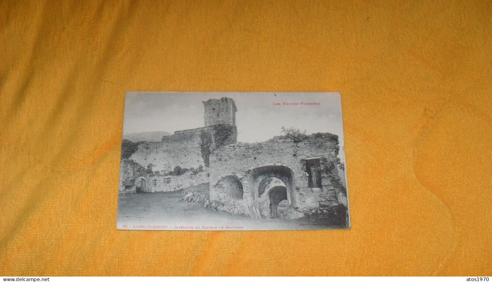 CARTE POSTALE ANCIENNE CIRCULEE DATE ?../ ARGELES GAZOST.- INTERIEUR DU CHATEAU LE BEAUCENE...CACHETS + TIMBRE - Argeles Gazost