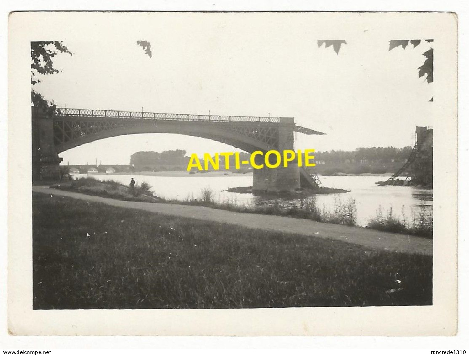 WW2 PHOTO ORIGINALE ALLEMANDE Pont Ko Sur La Loire à NEVERS 58 NIEVRE - 1939-45