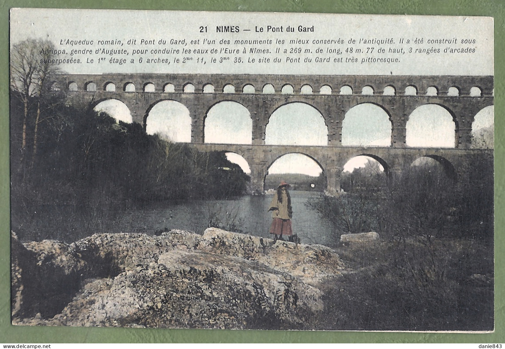 CPA - GARD - NIMES - LE PONT DU GARD - Petite Animation - Nîmes