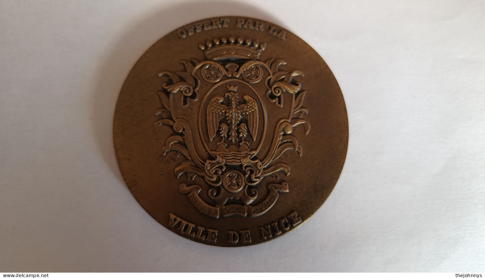 RARE Médaille Championnat Mondial Des Oiseaux 1981 Offert Par La Ville De Nice 100 Grammes 67 Mm - Autres & Non Classés