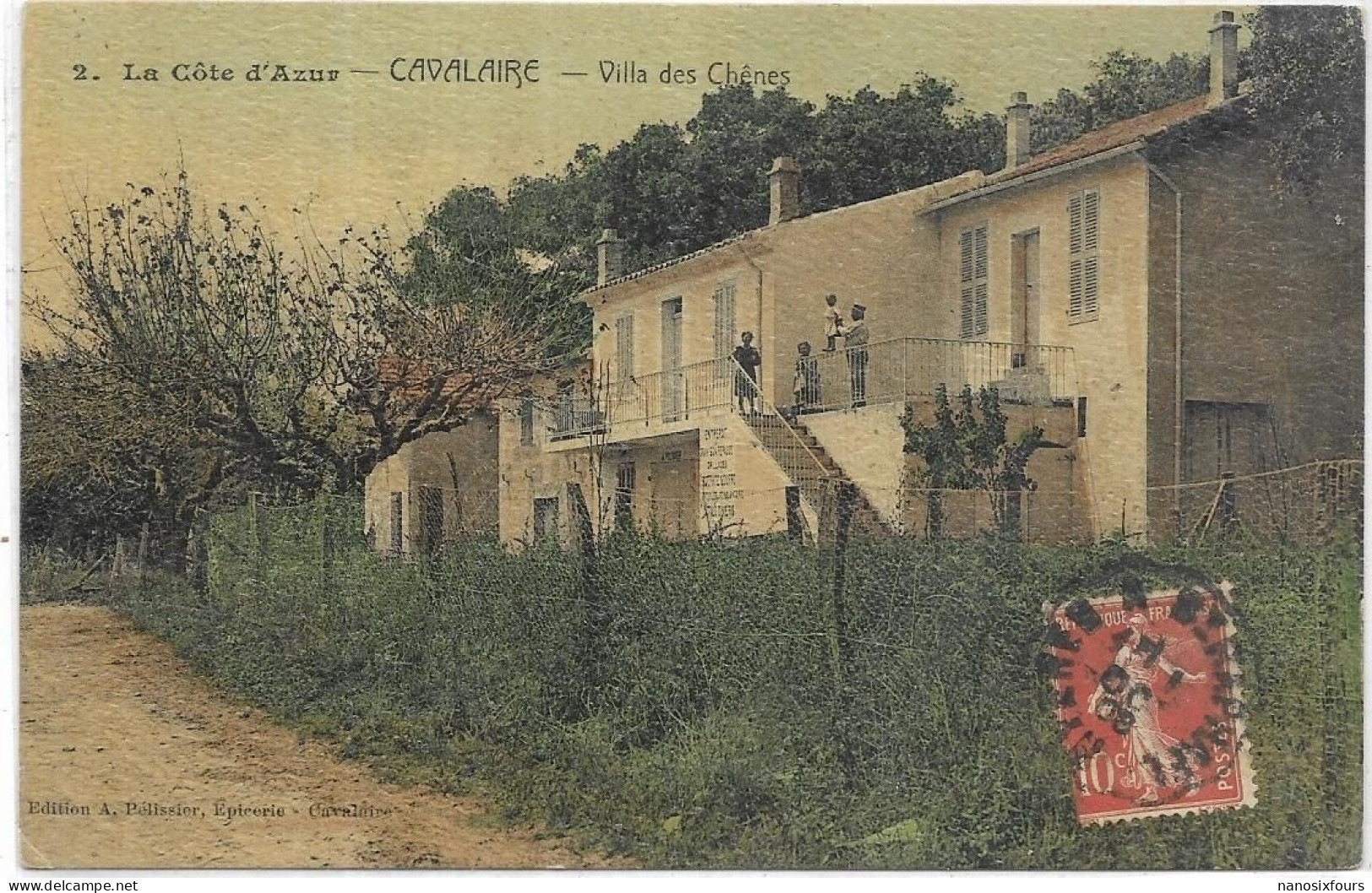 D 83. CAVALAIRE SUR MER.  VILLAS DES CHENES  CARTE ECRITE AN 1908 - Cavalaire-sur-Mer