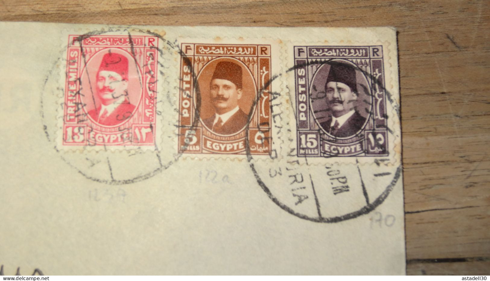 Enveloppe EGYPT, Avion, Alexandria - 1937 ......... Boite1 ..... 240424-191 - Storia Postale
