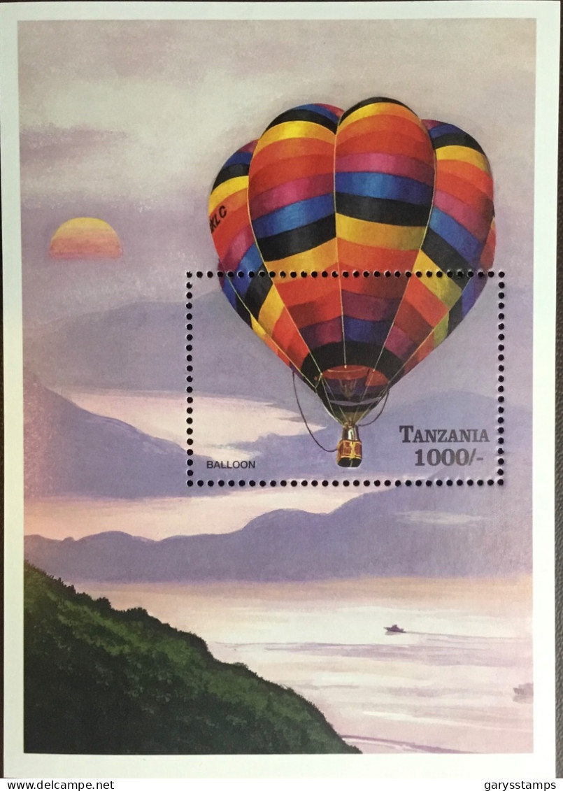 Tanzania 1998 History Of Flight Balloons Minisheet MNH - Tanzania (1964-...)