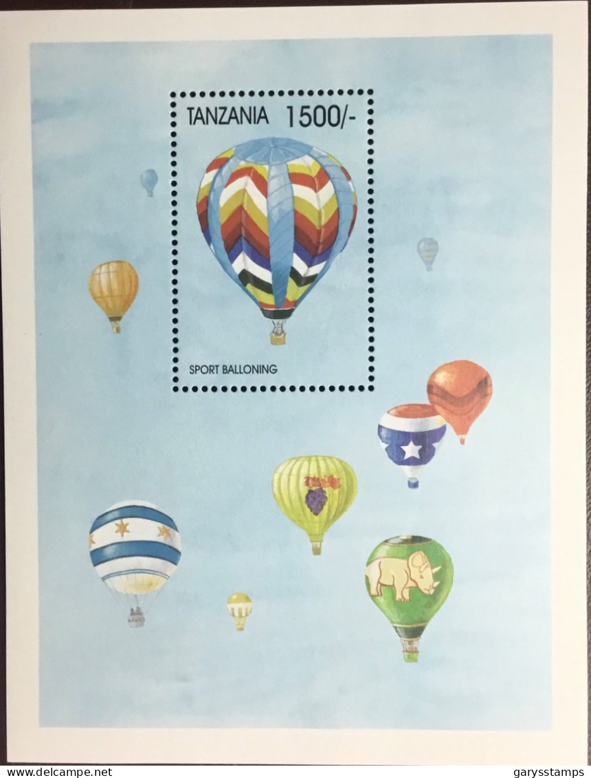 Tanzania 1999 Aviation History Balloons Minisheet MNH - Tanzania (1964-...)