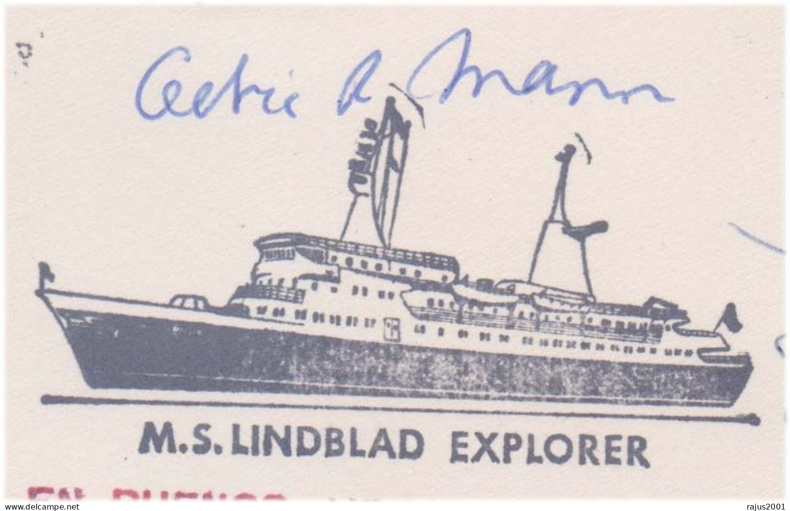 HUDSON 70, M.S. Lindblad Explorer, Signed By Capt. DAVID W. BUTLER Multiple Signatures,Ship, Antarctic Expedition Cover - Expediciones Antárticas