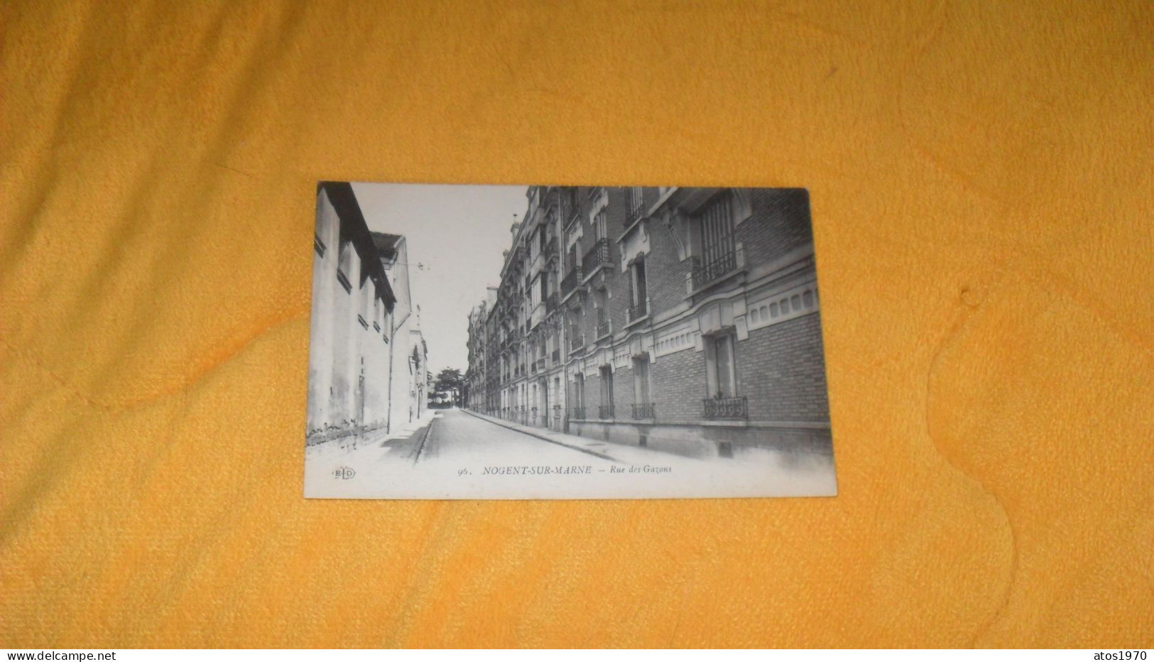 CARTE POSTALE ANCIENNE CIRCULEE DE 1919../ NOGENT SUR MARNE.- RUE DES GAZONS.. - Nogent Sur Marne