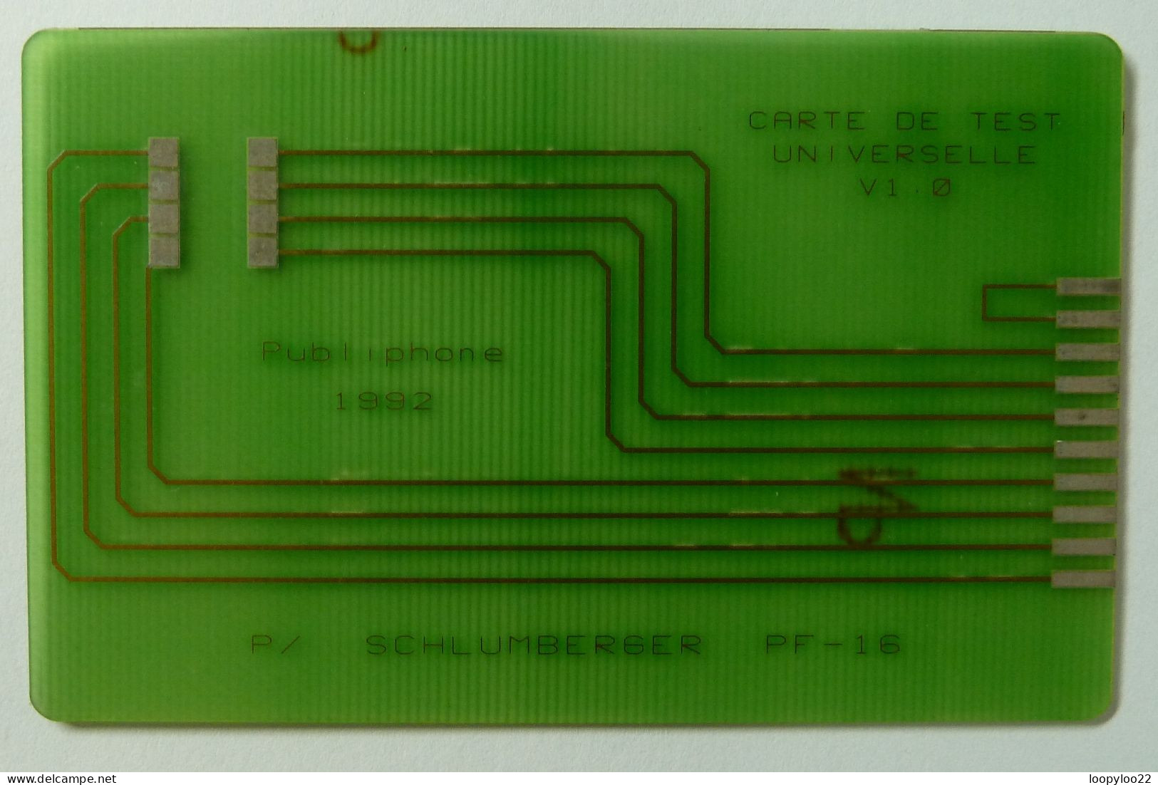 FRANCE - Test For Schlumberger - Publiphone 1992 - Used For Circuit Testing - R - Unclassified