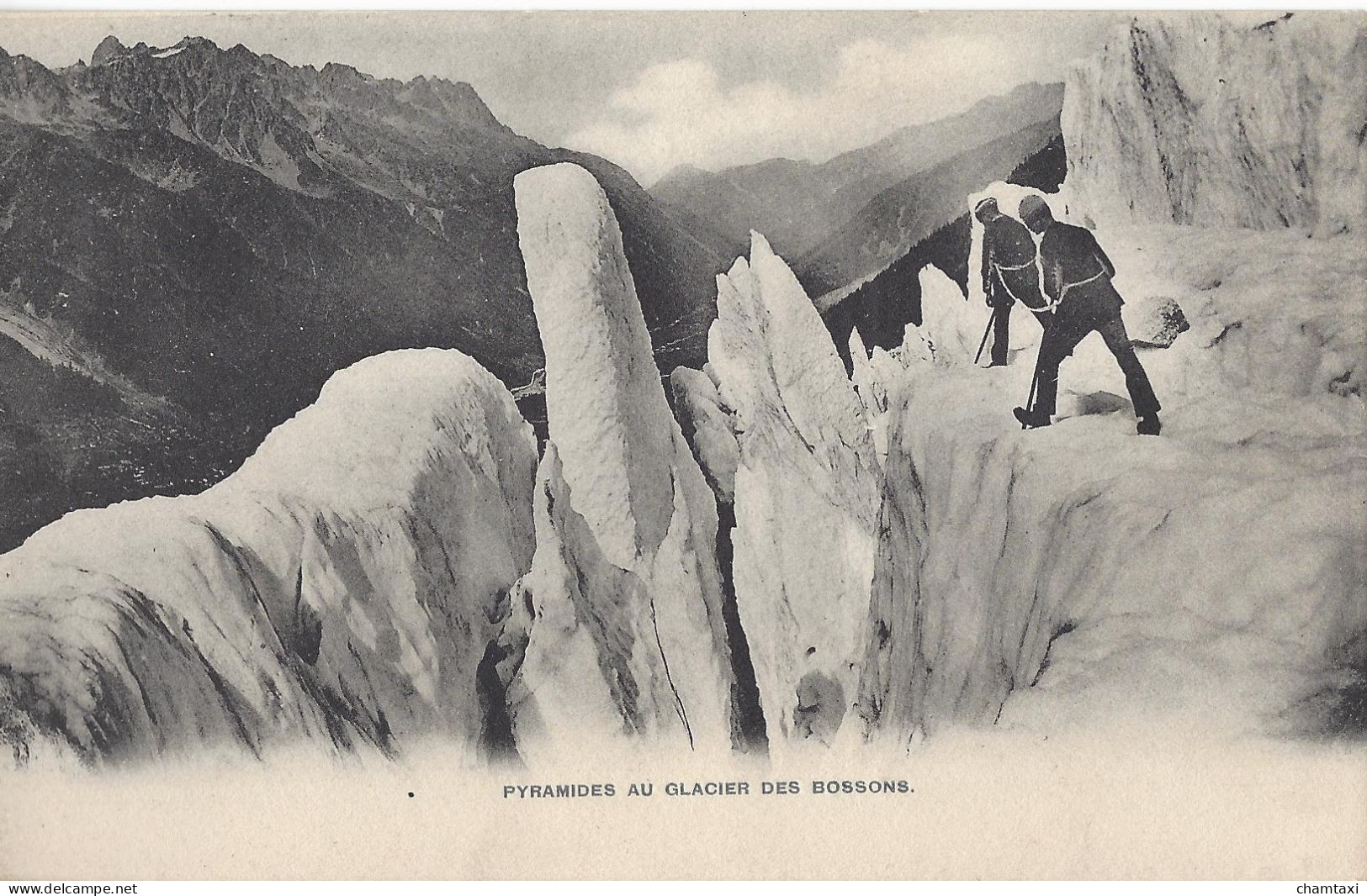 74 LES BOSSONS ALPINISTES AU GLACIER DES BOSSONS  VALLEE DE CHAMONIX MONT BLANC Editeur: COUTTET Auguste N° 14 - Chamonix-Mont-Blanc