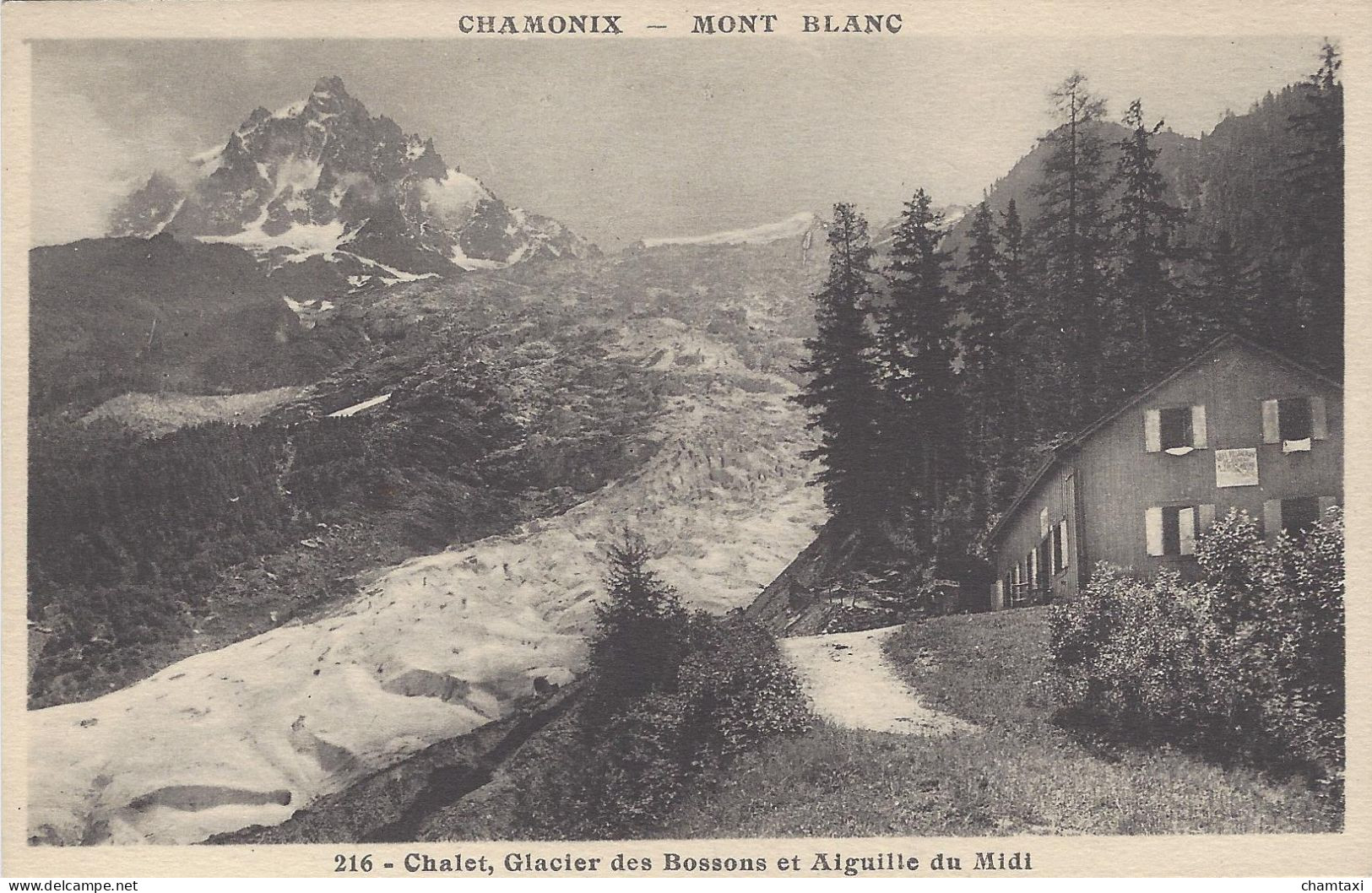 74 LES BOSSONS CHALET DU  GLACIER DES BOSSONS VALLEE DE CHAMONIX MONT BLANC Editeur: COUTTET Auguste N° 216 - Chamonix-Mont-Blanc