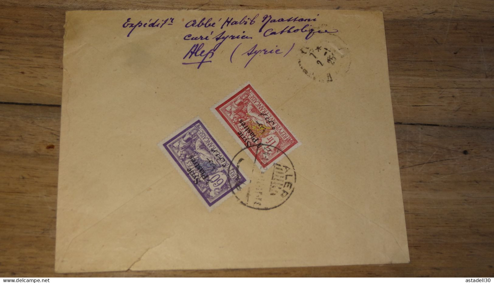 Enveloppe SYRIE, Recommandée, Alep 1925 ......... Boite1 ..... 240424-196 - Briefe U. Dokumente