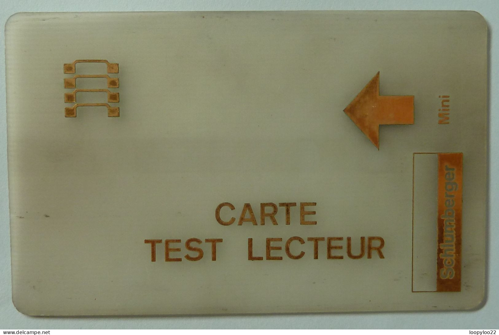 FRANCE - Test For Schlumberger - CARTE TEST LECTEUR - Used For Circuit Testing - R - Unclassified