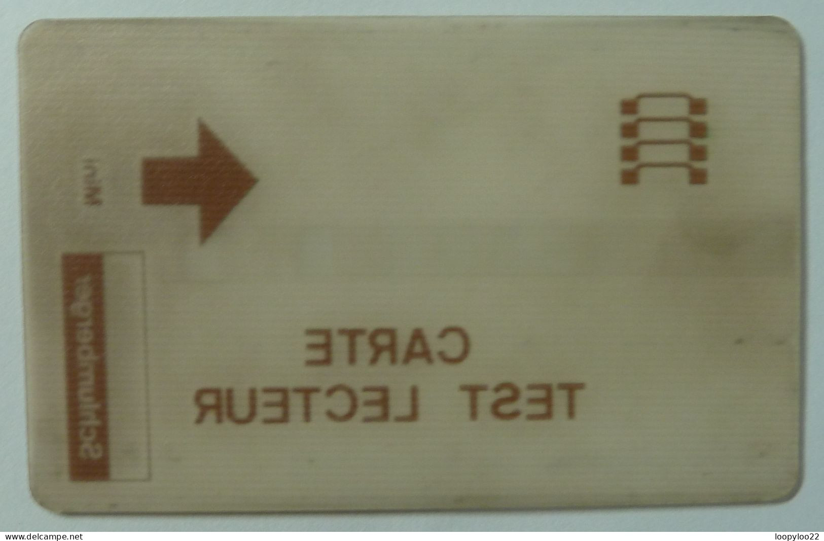 FRANCE - Test For Schlumberger - CARTE TEST LECTEUR - Used For Circuit Testing - R - Ohne Zuordnung