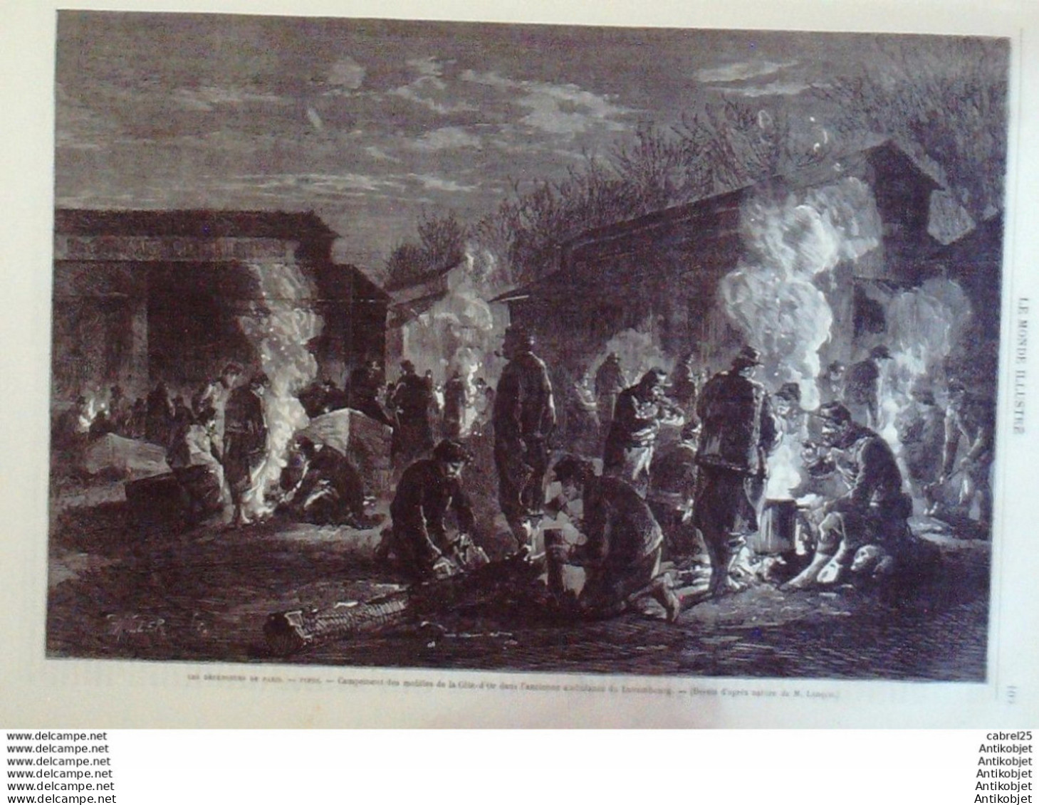 Le Monde Illustré 1871 N°723 Bordeaux (33) Campements Spahis Mobiles (21) Transbordement Londres A Paris - 1850 - 1899