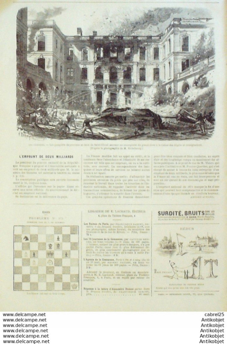 Le Monde Illustré 1871 N°721 Léon Gambetta Henri Regnault Paris Buttes Ste Genevieve Marché St Germain Montroug (92) - 1850 - 1899
