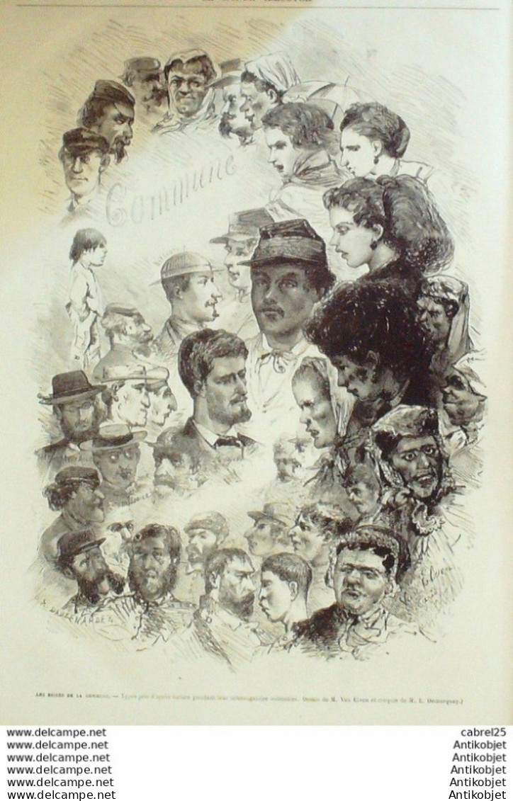 Le Monde Illustré 1871 N°721 Léon Gambetta Henri Regnault Paris Buttes Ste Genevieve Marché St Germain Montroug (92) - 1850 - 1899