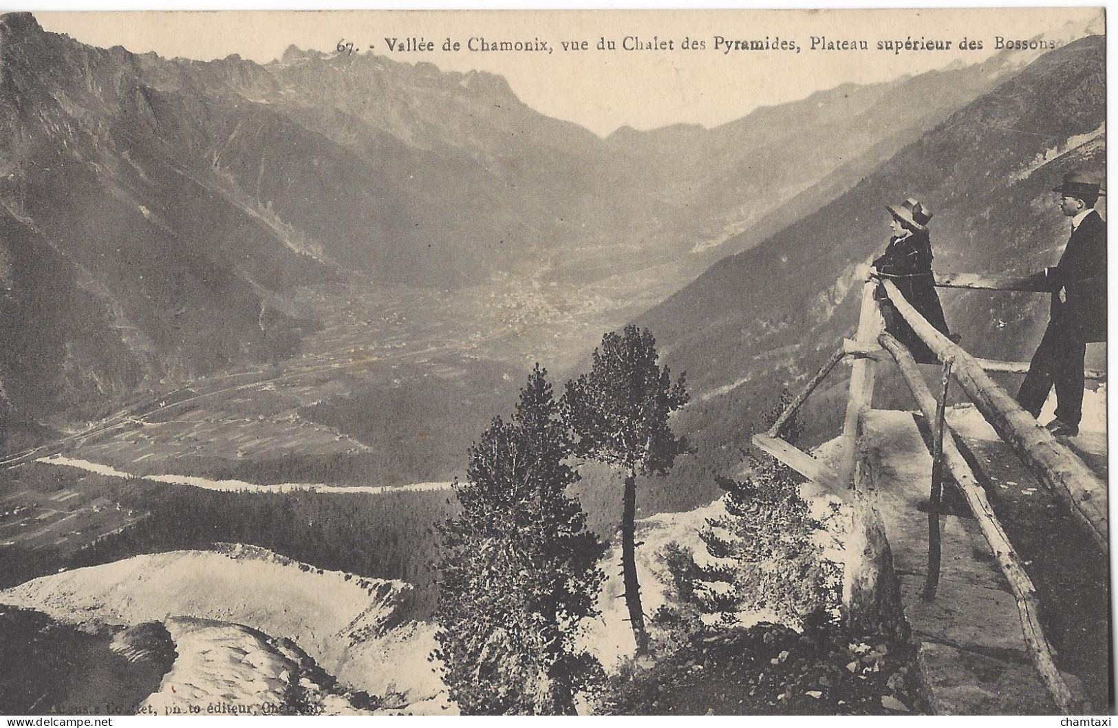 74 LES BOSSONS CHALET DES PYRAMIDES  GLACIER DES BOSSONS VALLEE DE CHAMONIX MONT BLANC Editeur: COUTTET Auguste N° 67 - Chamonix-Mont-Blanc