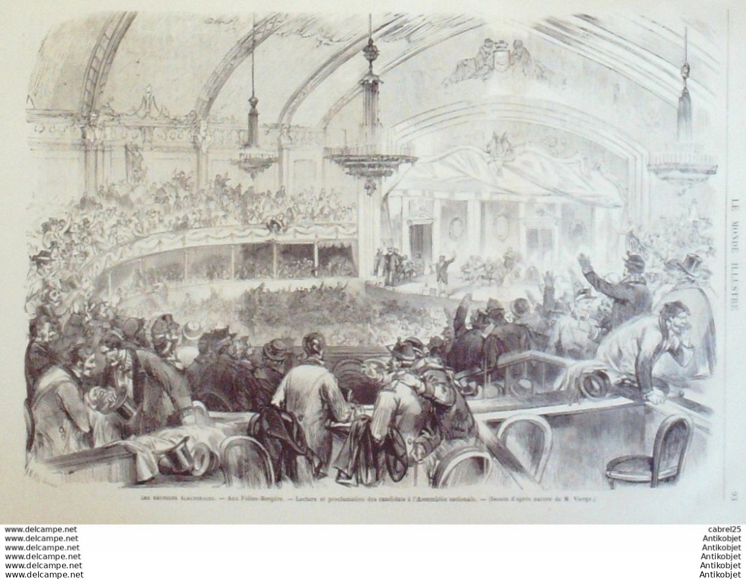 Le Monde illustré 1871 n°722 St Denis (93) Meudon (92) Halles De Paris Armistice Bavarois Poncon Du Terail