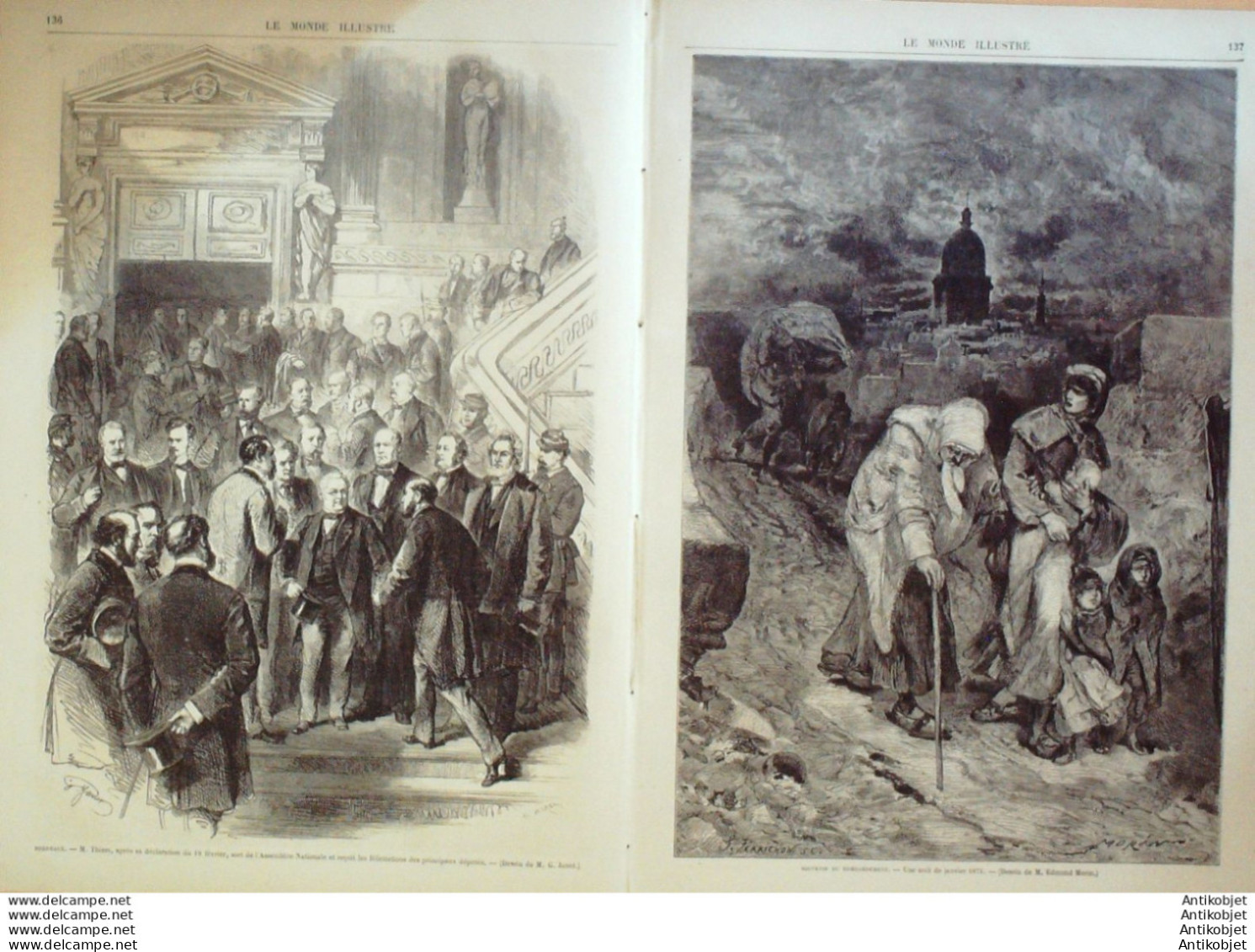 Le Monde Illustré 1871 N°725 Patay (45) Bordeaux (33) Suisse Berne Autriche Vienne - 1850 - 1899