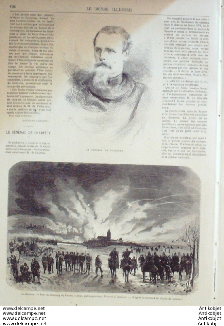 Le Monde Illustré 1871 N°725 Patay (45) Bordeaux (33) Suisse Berne Autriche Vienne - 1850 - 1899