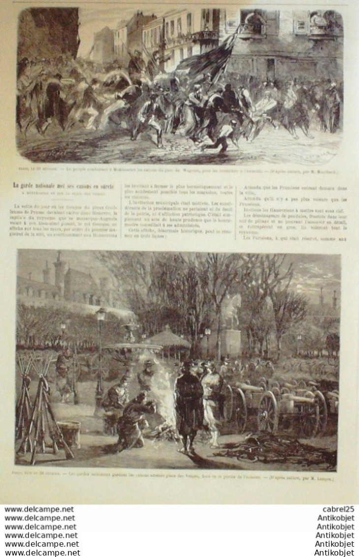 Le Monde Illustré 1871 N°726 Montmartre Place Des Vosges Bordeaux (33) Chelles (77) Strasbourg (67) Kuss - 1850 - 1899
