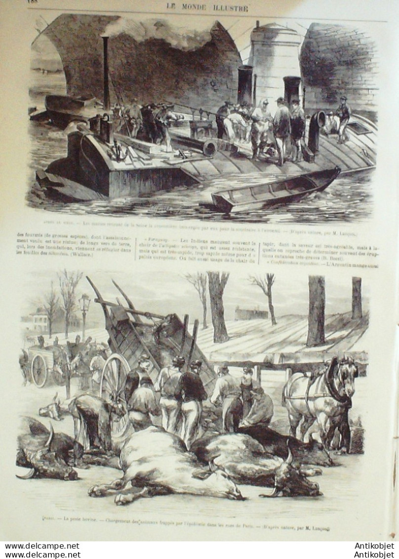 Le Monde Illustré 1871 N°728 Strasbourg (67) Maire Kuss Baris 20 Belleville Barricades Canonnière - 1850 - 1899